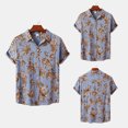 thumbnail image 2 of Camisa de playa de manga corta hawaiana para hombre, camisas informales con botones de verano estampadas Pompotops oipoqjl25089, 2 of 9