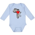 thumbnail image 3 of Inktastic Black History Month Ink Print African Heart Boys or Girls Long Sleeve Baby Bodysuit, 3 of 5