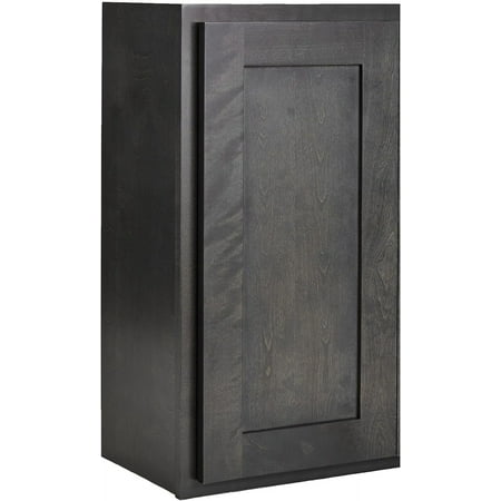 Madison Gray Shaker Kitchen Wall Cabinet 18 in. W x 36 in. H x 12 in. D Ready to Assemble