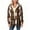 Brown(Plaid Hooded with Pockets), variant on YODETEY Women’s Hooded Sherpa Plaid Shacket with Pocket, Oversized Casual Plaid Outwear Shacket for Women,Size S-2XL