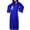 Blue, variant on Women's Satin Lace Long Sleeve Maxi Robe, Elegant Belted Open Front Loungewear, Loose Fit Luxury Sleepwear for Night & Spa Blue,S