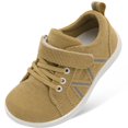 thumbnail image 1 of Zapatillas anchas y descalzas para niños pequeños, talla 8, color marrón, 1 of 7