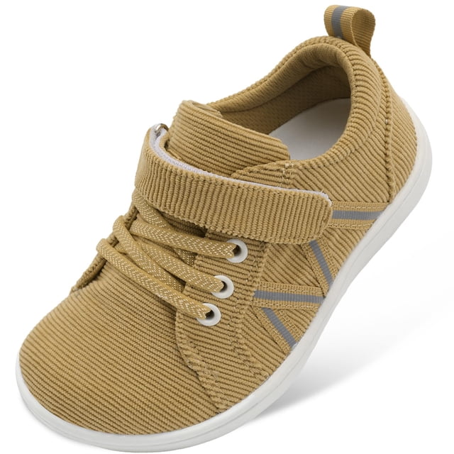 Zapatillas anchas y descalzas para niños pequeños, talla 8, color marrón