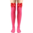 thumbnail image 2 of Hot Sales Women Knee High Socks Under $2 GIJNRIUIUA Multicolor Knee-High Socks Winter Womens Long Socks Bowknot Pure Color Socks Thigh High Socks Over the Knee Socks Festival Christmas Leg Warmers, 2 of 4
