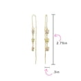 thumbnail image 4 of Bling Jewelry Womens Delicate Pastel Crystal Dangle Earrings with Butterfly Threader 18K Gold Plated, 4 of 5