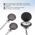 thumbnail image 4 of destyer Pocket Watch Quartz Pocket Watch Lettering Vintage Pendant Decoration Gift with Chain, To My Dad, 4 of 7