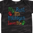 thumbnail image 4 of Inktastic My Aunt in Michigan Loves Me Boys or Girls Baby Bodysuit, 4 of 5