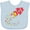 Blue, variant on Inktastic Valentine's Day Rocket Ship with Hearts Boys or Girls Baby Bib