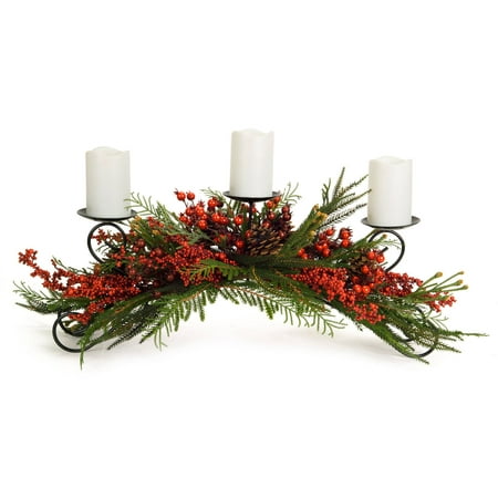 UPC 746427611534 product image for Melrose Winter Berry Candle Holder | upcitemdb.com