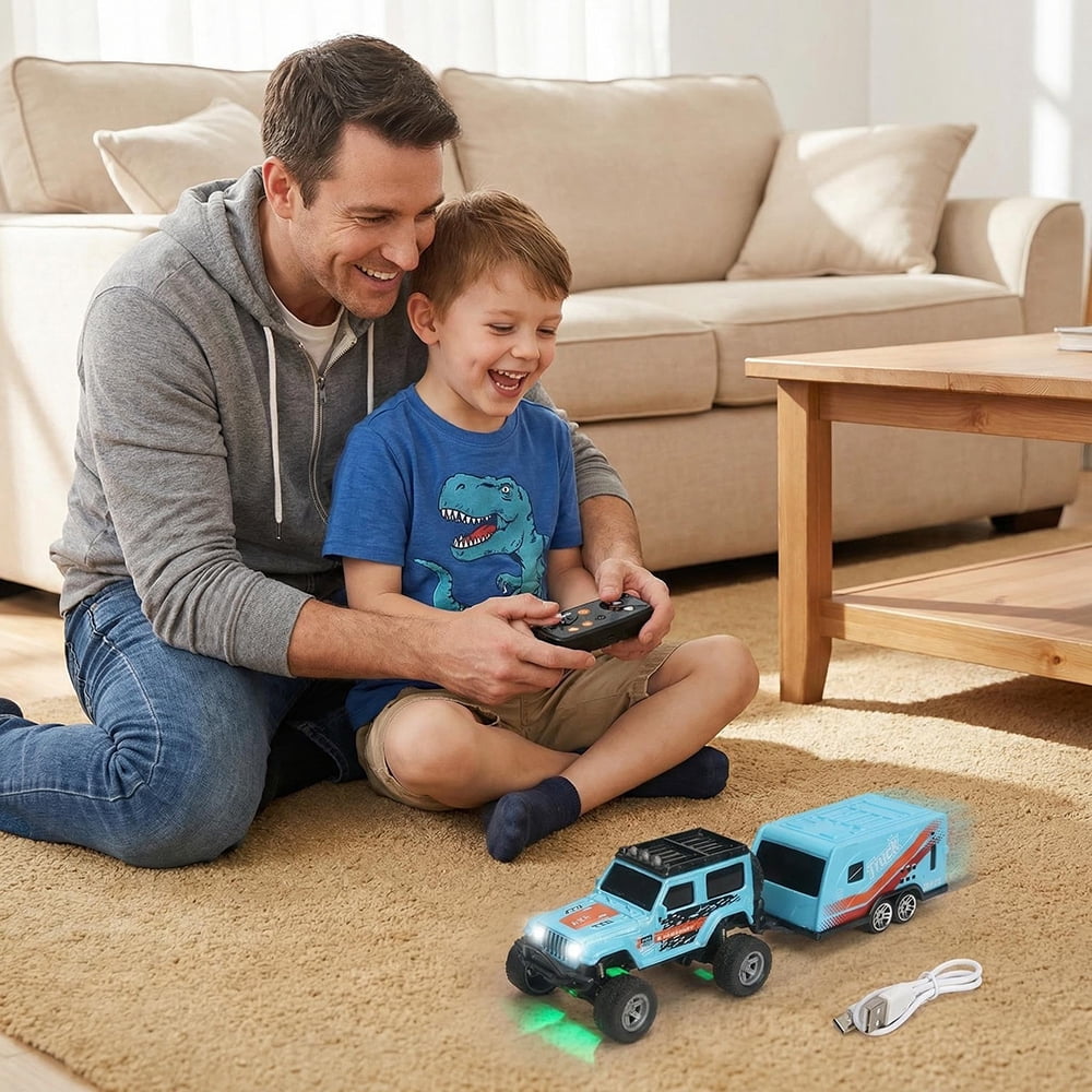 1:64 Scale Mini Alloy Off-road vehicle, Truck RC Car, 2.4Ghz Remote and App Control Toy Car, 3-Speed Adjustment Pocket Toy Car Rechargeable Drift Racing Car Desktop Toy Gift