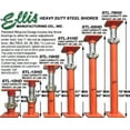 Ellis Manufacturing Company Heavy Duty Steel Lifting Shore Adjustment