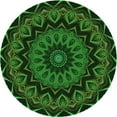 thumbnail image 1 of Ahgly Company Indoor Round Patterned Dark Forest Green Area Rugs, 7' Round, 1 of 6