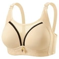 thumbnail image 2 of UPPADA Wireless Back Bras for Women No Underwire Bras Plus Size Option Bras Full Coverage Bras Back Support Bras Soft Fabric Bras Everyday Comfort Bras,Beige,36, 2 of 3