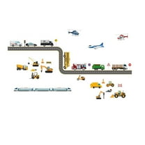 Cartoon Car Wall Decor Decals forBoys Bedroom Car Poster Mural Wall Stickers