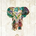 thumbnail image 2 of Nai, Danhui 12x12 Black Ornate Wood Framed with Double Matting Museum Art Print Titled - Boho Paisley Elephant III, 2 of 4