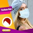 thumbnail image 3 of Bandeau Style Simple Confortable Matériau Premium Couleurs Assorties avec Boutons Style Musulman Élasticité Bandeaux pour Femmes Rouge, 3 of 5