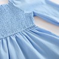 thumbnail image 5 of OJSFQUFP Girls' Spring Summer and Fall Dress: Square Neck Flared Sleeves Ruffled Hem Dress, 5 of 9