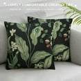 thumbnail image 3 of Nawypu  Throw Pillow Cover Lily Valley Fern Floral Buds Leaves Stems Hand Drawn Wildflower Spring Plant Square Pillow Case Cushion Cover for Home Car Decorative, 3 of 5