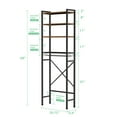 thumbnail image 6 of Mr IRONSTONE Over The Toilet Storage Shelf, 4-Tier Wooden Bathroom Organizer Adjustable Saver Space Rack with Toilet Paper Holder, Vintage Brown, 6 of 7
