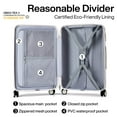 thumbnail image 7 of Hanke Upgrade Luggage Suitcases With Spinner Wheels Lightweight PC hardside Rolling Suitcase With TSA Lock,Checked-Large 29-Inch(Ivory White), 7 of 7