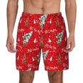 thumbnail image 2 of Picia Christmas Deer 1 pattern Mens Swim Trunks with Compression Liner Stretch Beach Shorts Quick Dry with Zipper Pockets No-Chafing Board Shorts-Small, 2 of 9
