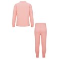 thumbnail image 4 of Yhong Youth Kids Boys Girls Striped Thermal Underwear Winter Base Layer Long Johns Set Thermal Top with Leggings Set Pink 11-12, 4 of 7