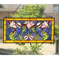 thumbnail image 6 of RADIANCE goods Tiffany-Style Floral Stained Glass Window Panel 34" Wide, 6 of 7