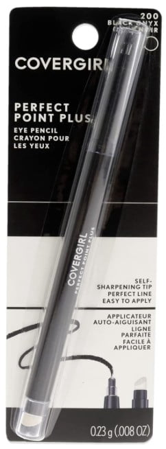 COVERGIRL Perfect Point PLUS Eyeliner, One Pencil, Black Onyx Color, Self Sharpening Eyeliner Pencil, Smudger Tip for Bl (Pack of 10)
