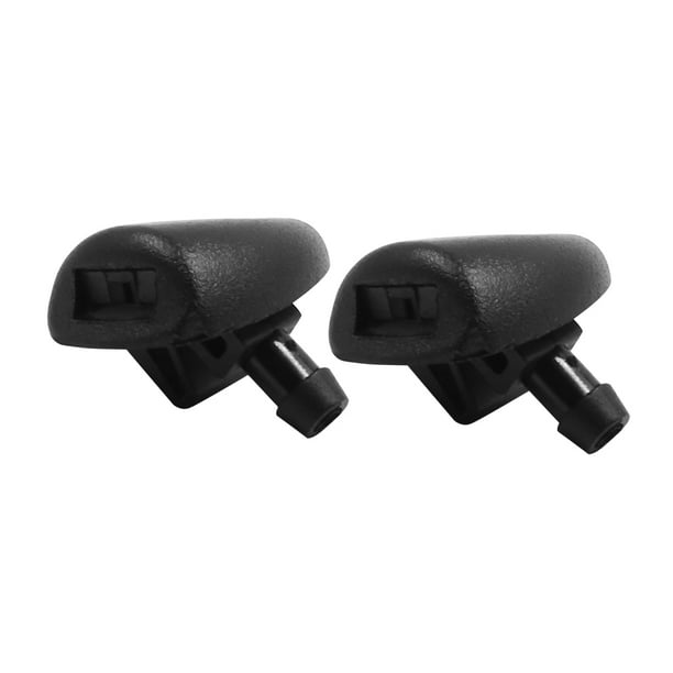 Boquillas De Limpieza De Agua De Lava-Parabrisas Delantero De Abs Negro Para Coche 206, 2Pcs