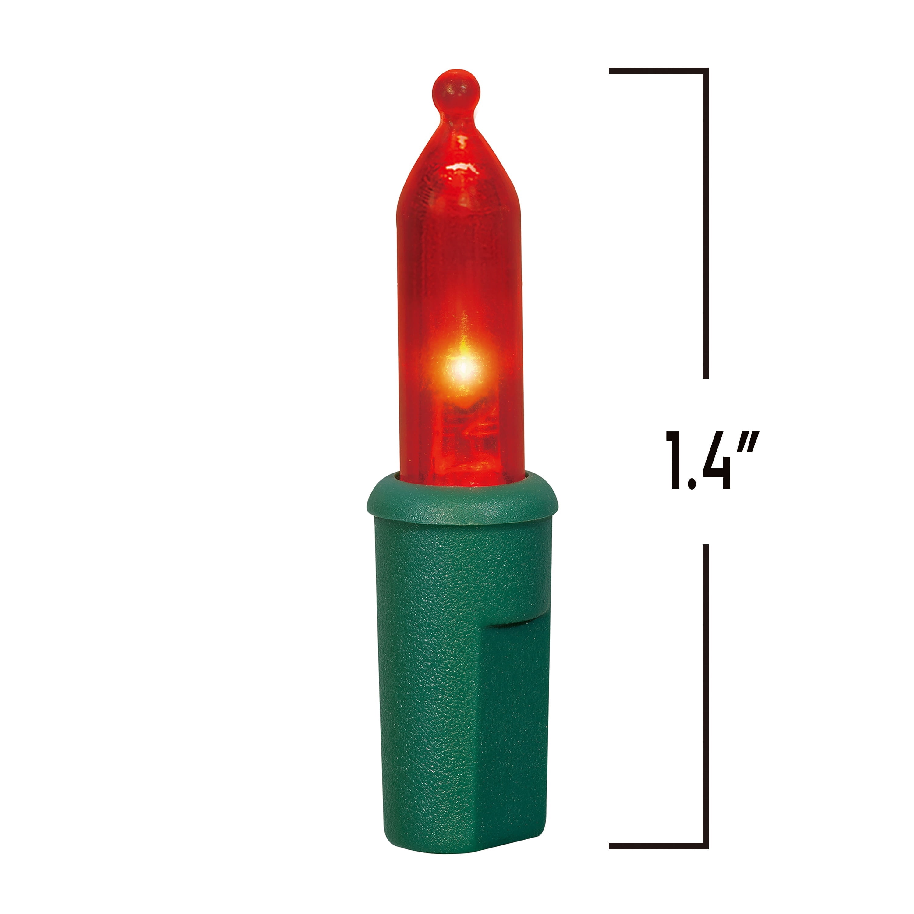Indoor/Outdoor 100-Count LED Mini Christmas String Lights, Red, Green Wire, 19.5', by Holiday Time