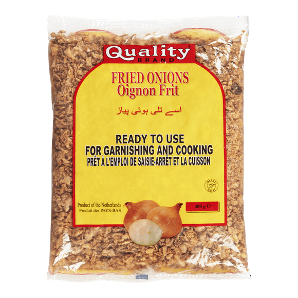 QUALITY Crispy Fried Onions, 400g Bag – Ready-to-Use Garnish & Cooking Ingredient