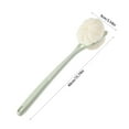 thumbnail image 6 of Shower Body Brush,Soft Bristles and Beautiful Pumpkin Loofah 15.7” Long Handle Back Scrubber Bath Mesh Sponge for Skin Exfoliating Bath,Massage Bristles Suitable for Wet or Dry,Men and Women (Green), 6 of 8