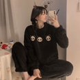 thumbnail image 1 of Conjunto de pijama cálido de Invierno para mujer, ropa de dormir de franela de manga larga con oso Panda de dibujos animados, pantalones de terciopelo, ropa de dormir para el hogar, 1 of 4