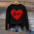 thumbnail image 4 of VBARHMQRT Chandails à Capuche Surdimensionnés pour Femmes Quotidien Maison Extérieur Entraînement Manches Longues Col Rond T-Shirt Haut Imprimé Chandail en Molleton Blouse de Rue Mode Urbaine, 4 of 7
