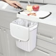 thumbnail image 4 of Roomate Under Counter Waste Bin | Space Saving Small Trash Can for Kitchen Cabinet, Bathroom or Office | Dual Lid for Ease of Opening, 9 Liter, White, 4 of 5