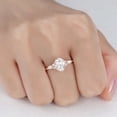 thumbnail image 5 of solitaire jewels 1.7CT Twisted Shank Oval Moissanit Engagement Ring For Women, 18K Rose Gold, 5 of 6