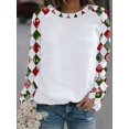 thumbnail image 4 of Camisetas de poliéster spandex sublimación navideña en blanco ropa de Feliz Navidad 2024 camisas de mujer, 4 of 4