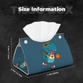 thumbnail image 2 of Tissue Box Cover, Basketball Dinosaur Play Rectangular Leather Tissue Holder - Tissue Case Facial Paper Organizer for Bathroom, Vanity Countertop, Tabletop, Car, Napkin, 2 of 6