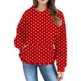 thumbnail image 5 of Mercatoo Cute Print Hooded Pullovers for Kids Solid Color Trendy Casual Sweatshirts Teen Comfortable Long Sleeve Hoodies, 5 of 7