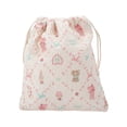 thumbnail image 1 of Bolsas de maquillaje con cordón de encaje pequeñas únicas para viajar, color rosa, poliéster, 1 of 1