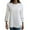 White, variant on MIXUE Womens Summer Tops Summer Solid Color Crewneck 3/4 Sleeve Lace Tunic Business Casual Dressy Trendy Pullover T Shirts Daily-Wear,White,M
