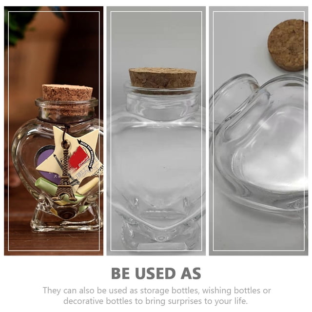 FENGGUIQU 10Ud De Vidrio Transparentes Con De Para Decorar Y Guardar Objetos