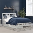 thumbnail image 2 of AFI Tahoe Full Wood Platform Bed with Headboard Footboard & 2 Storage Drawers, White, 2 of 7