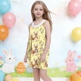 thumbnail image 6 of Xdegoge Toddler Happy Easter Dress for Kids Girls Cute Bunny Carrot Egg Printed Tween Sundress Knee Length Swing Sleeveless with Pockets Spring Holiday Outfit Casual School Play Wear for Teen, 6 of 6