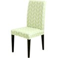 thumbnail image 3 of Dining Room Chair Covers Slipcovers Patterned Stretch Printed Parsons Dining Chair Cover Washable Removable Suitable Armless for Hotel Restaurant Ceremony Universal Size (8 Piece, Green), 3 of 6