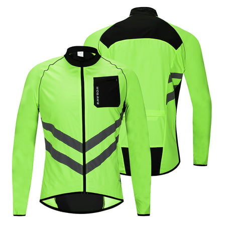 Men's Windproof Cycling Jacket Highly Visible Reflective Bike Bicycle Riding Coat Outdoor Sports (Best Sport Coats For The Money)