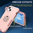 thumbnail image 5 of Funda con soporte de anillo para iPhone 14, protección total, compatible con soporte magnético para coche, resistente a arañazos, 5 of 5