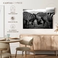 thumbnail image 5 of Elephant Stock Zebra Face Off Wall Art - Horizontal Canvas Wall Art - Living Room Wall Decor - Animal Canvas - Black And White Decor - 48" x 32", 5 of 8