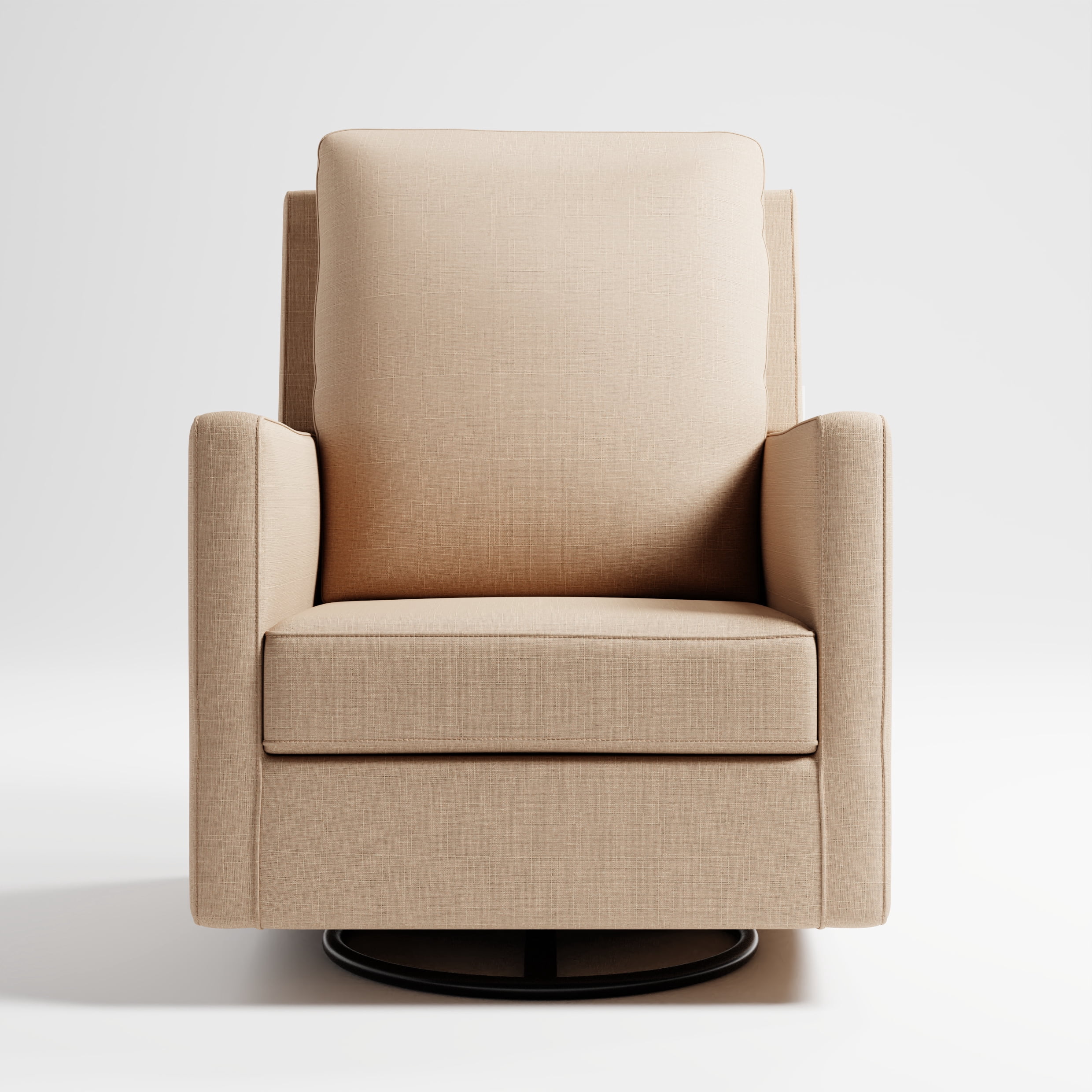 Storkcraft Calabasas Infant Nursery Upholstered Swivel Glider, Latte