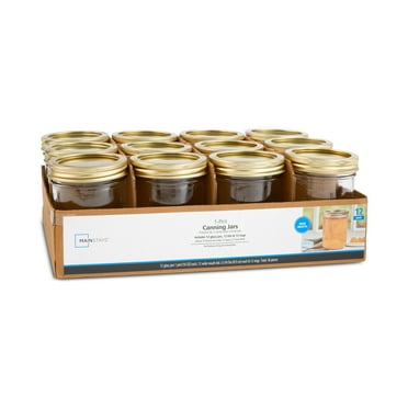 Mainstays 16-oz Clear Glass Wide-Mouth Canning Jars (12 Count)